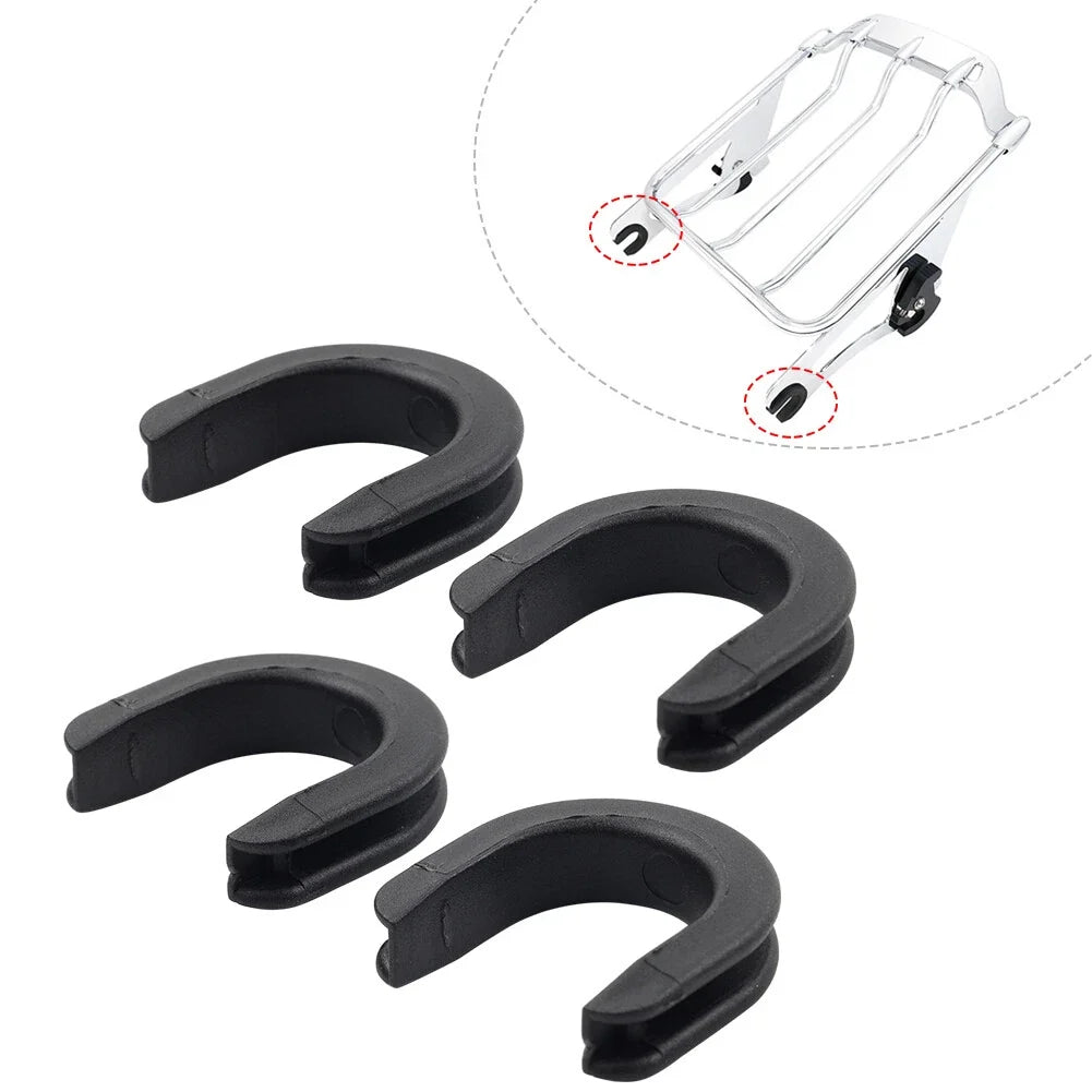 2 Pair Rear Sissy Bar Luggage Rack Side Mounting Grommet for Harley (2009–2009)