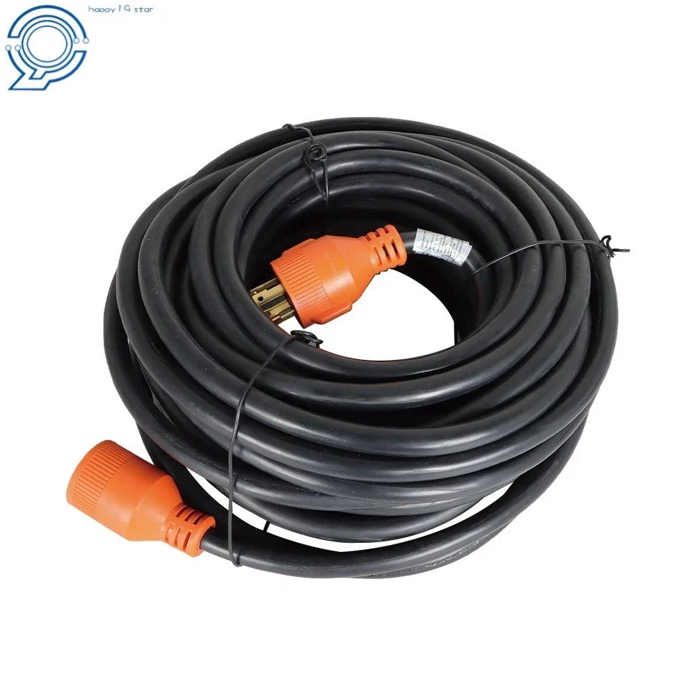 30 Amp Generator Extension Cord for NEMA L14-30P to L14-30R (75 Ft)