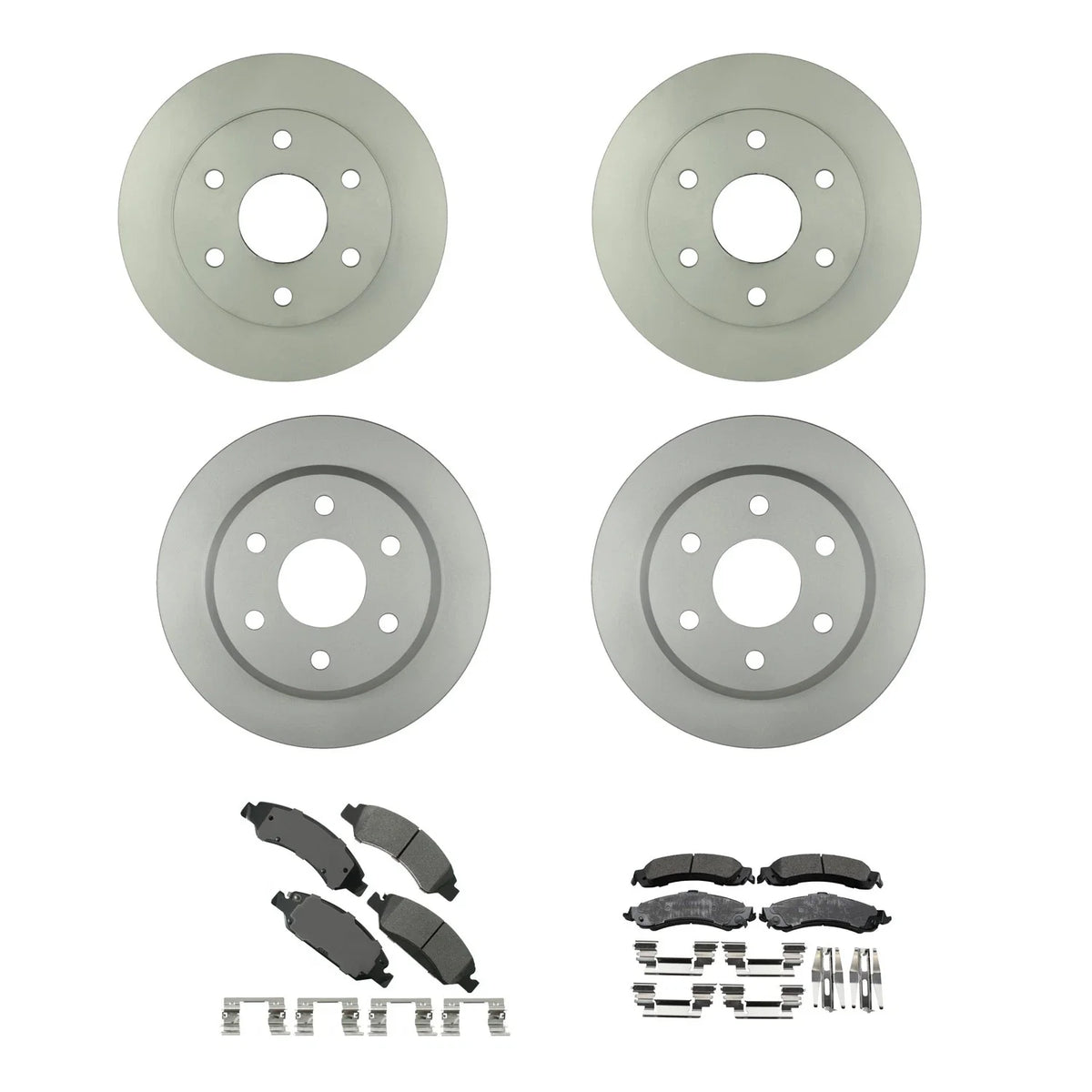 Brake Rotor & Akebono ProACT Pad Kit for Sierra Silverado 1500 (2005)