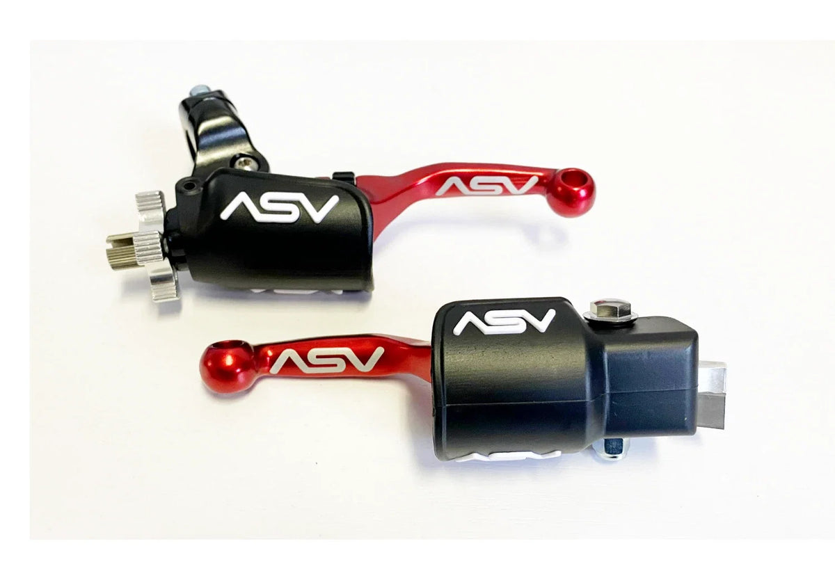2X Shorty Front Brake Clutch Perch Levers for RM 65 85 100 (Dust Red)