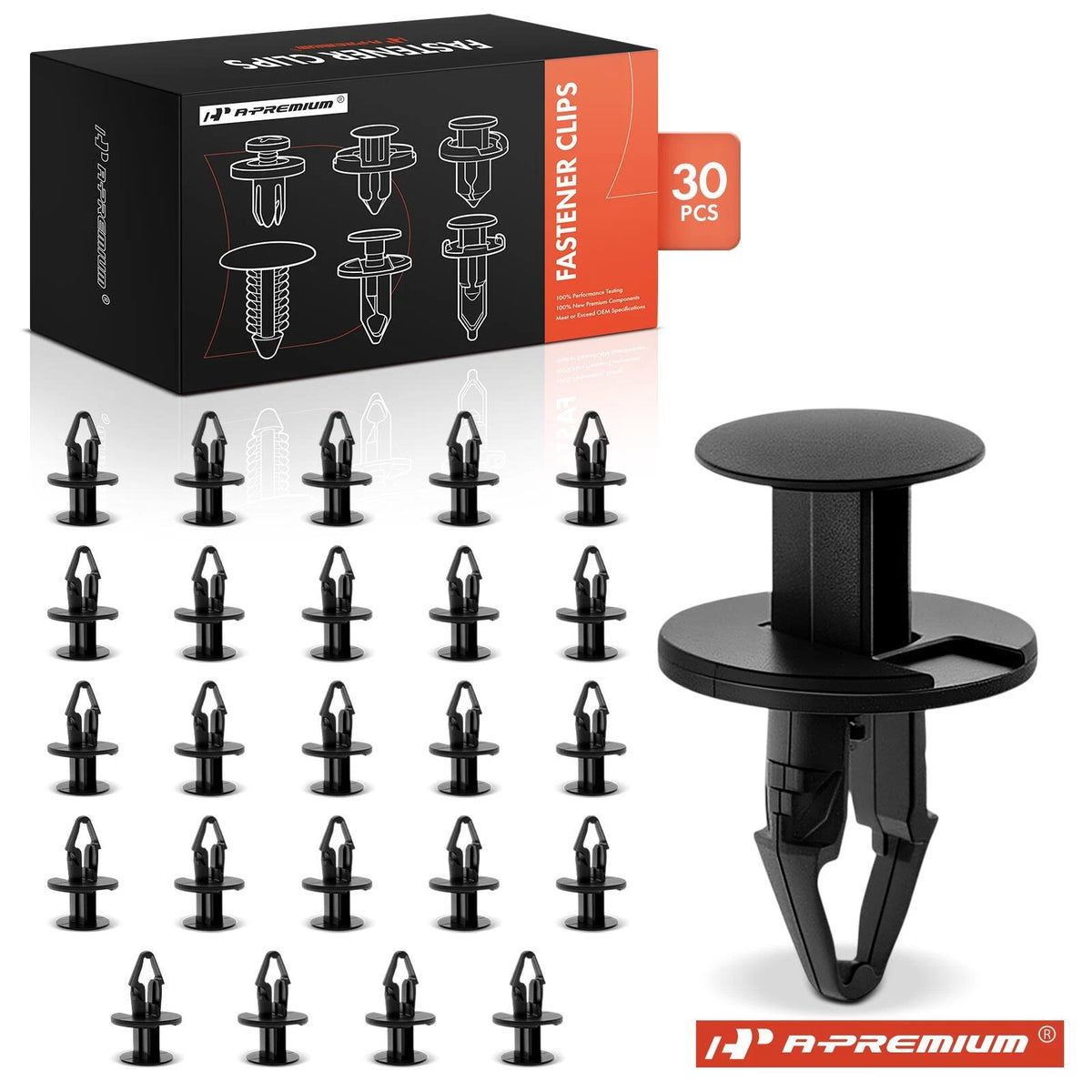 30Pcs Push-Type Nylon Clips for Chevy (11589296, 20994)