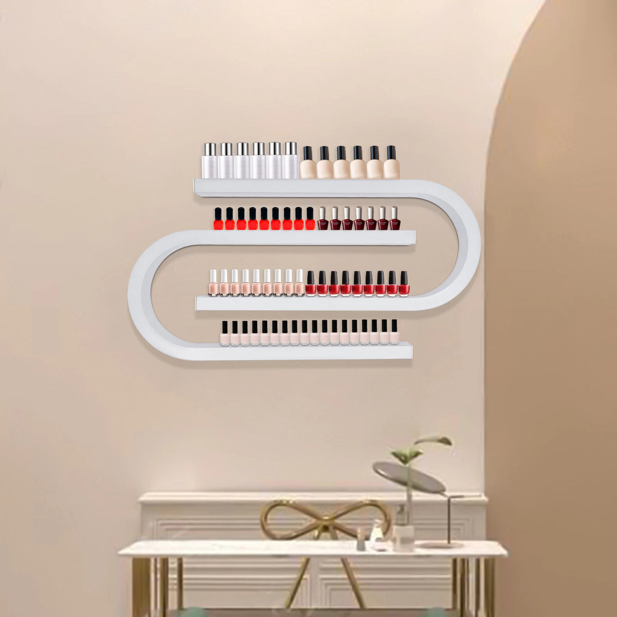 Nail Polish Shelf Display Rack for Salon Shop