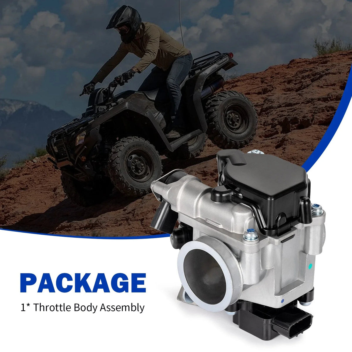 Throttle Body 16400-HR3-A42 for Honda Rancher 420 TRX420FA5 TRX420FA6 (2015–2019)