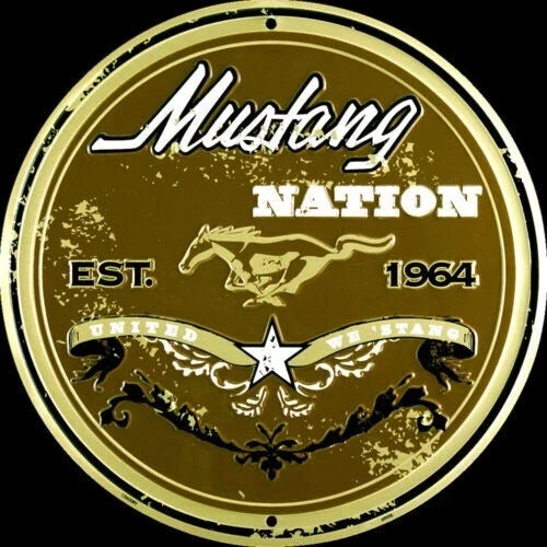 12" Embossed Metal Sign for Mustang (1964–Present)
