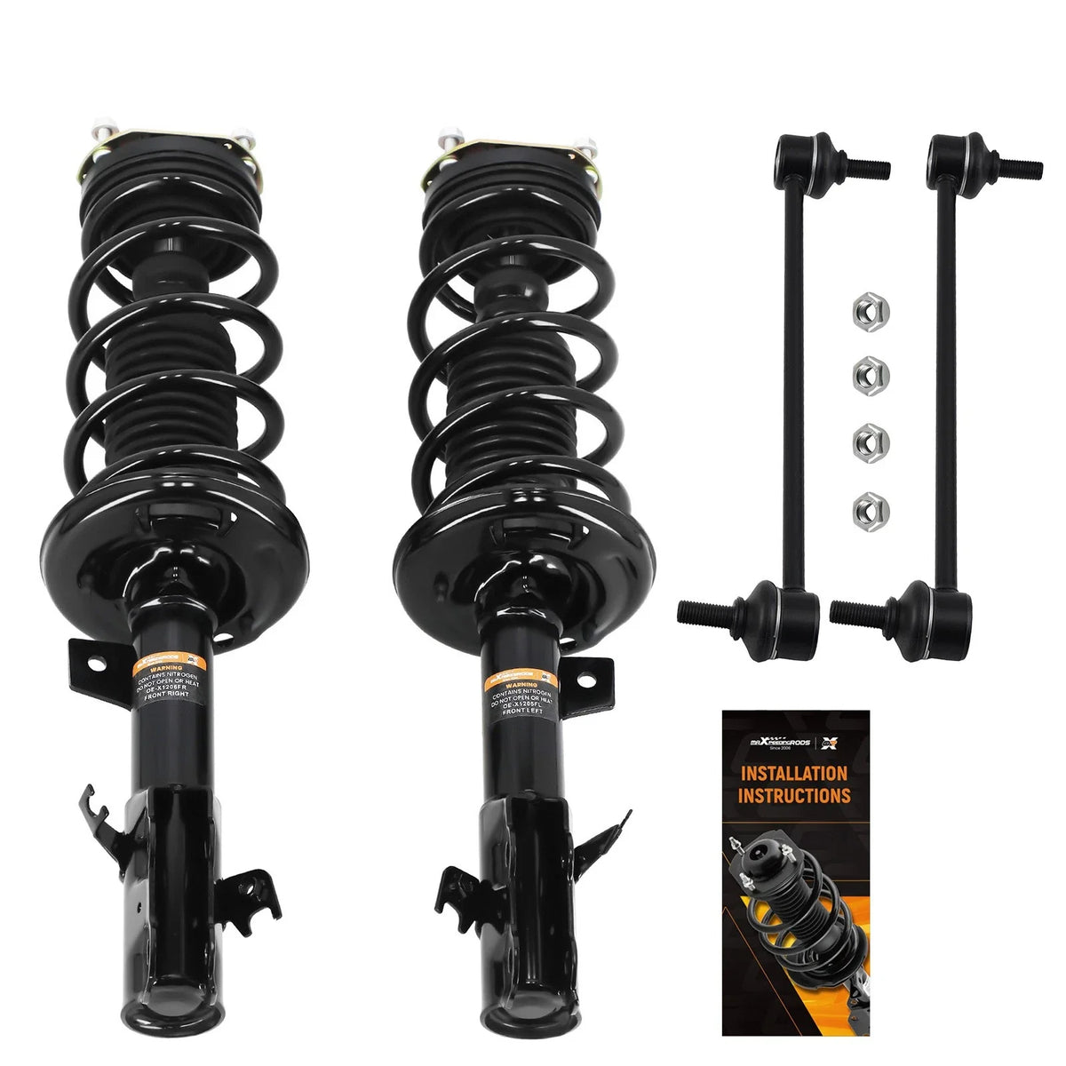 Front Complete Struts Sway Bar End Link Kit for Ford Fiesta (2011–2013)