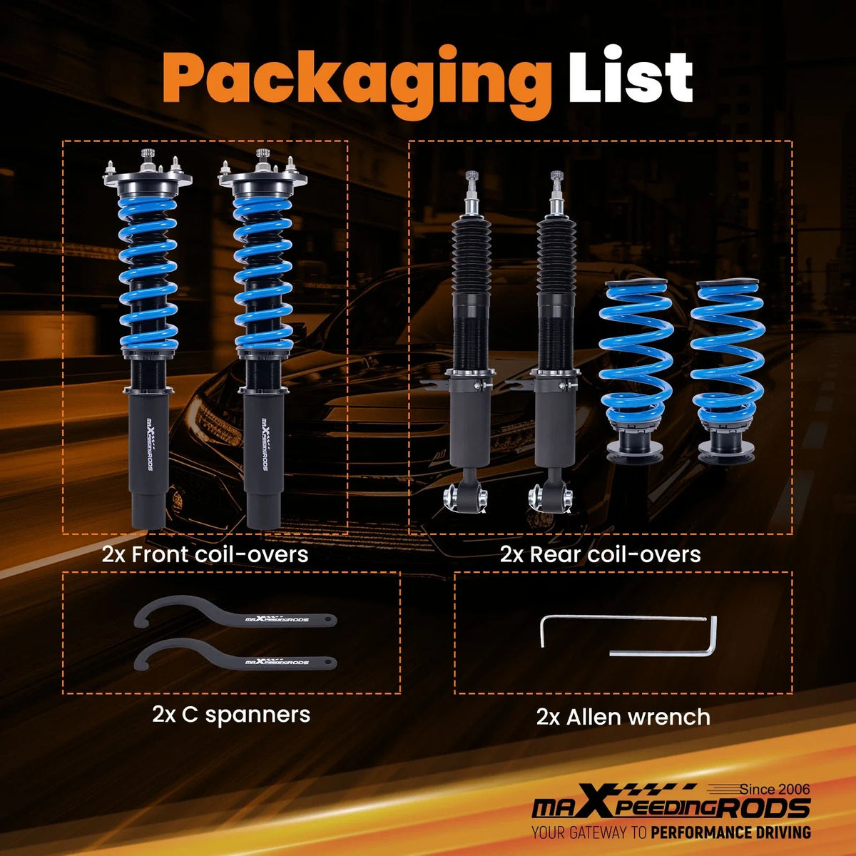 Coilover Suspension Kit for BMW X5 X6 F15 F16 (2014–2018)