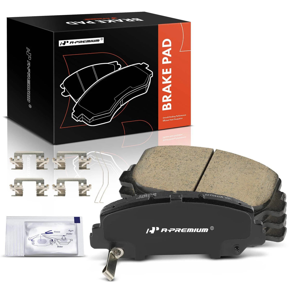 Set of 4 Front Side Ceramic Brake Pads for Honda Civic (2017–2020) TEC-D1697, D1697