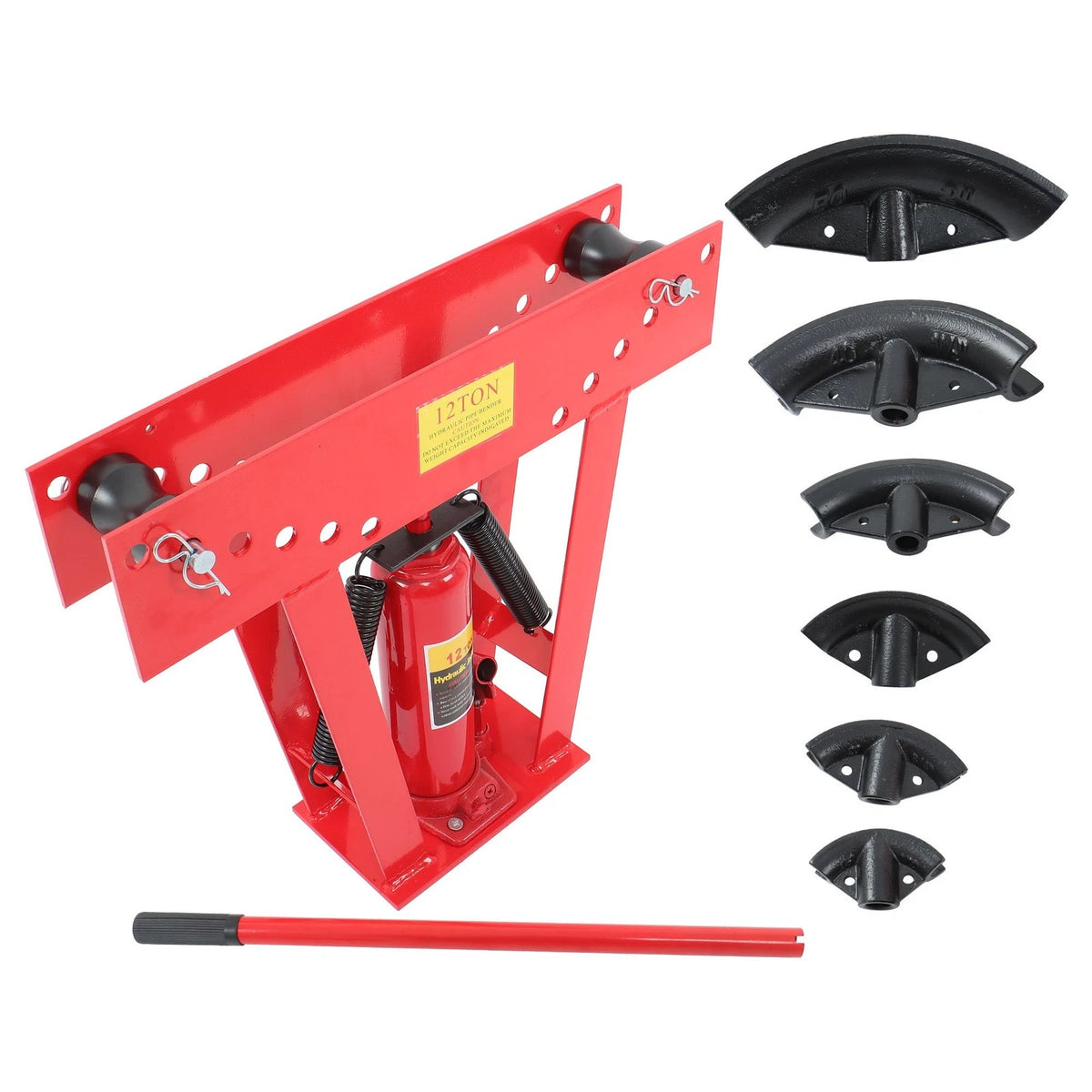 12 Ton Manual Hydraulic Pipe Bender Tool for Exhaust Tubing (No Year Range)