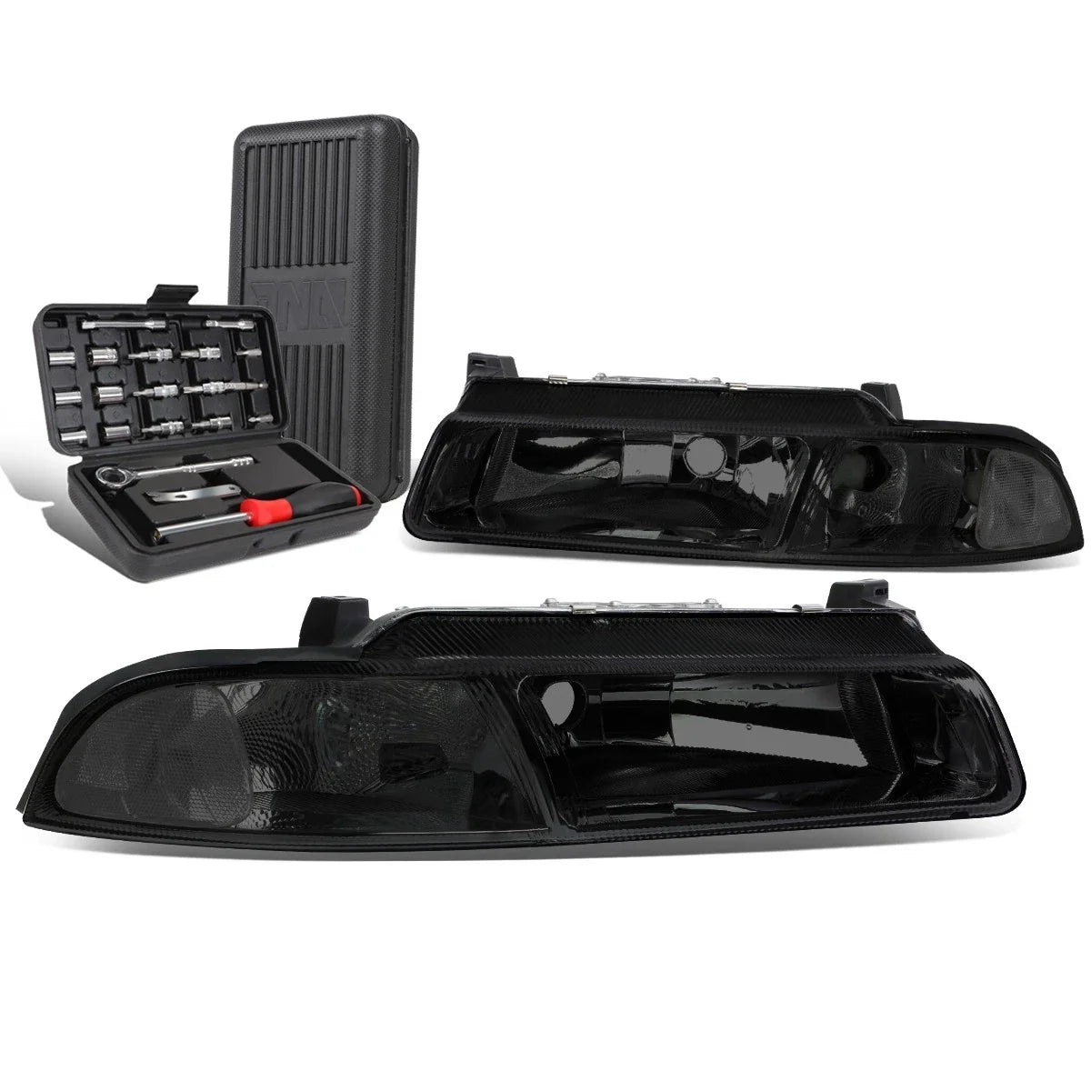 Smoked/Clear Side Headlight Lamps for Dodge Stratus Cirrus (1995–2000)