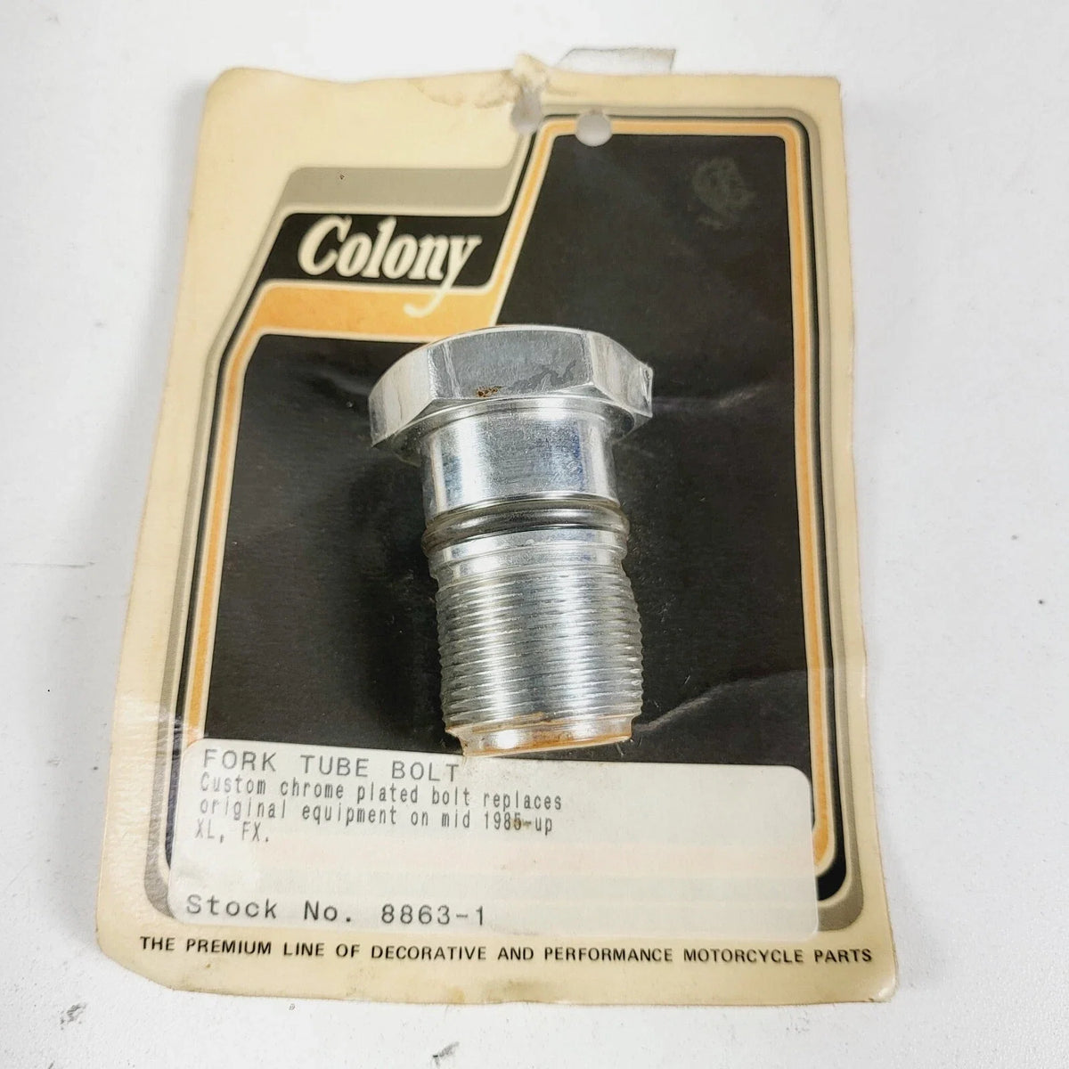 Colony Chrome Fork Tube Bolt 35mm for Harley Davidson FX & XL (1985–1987)