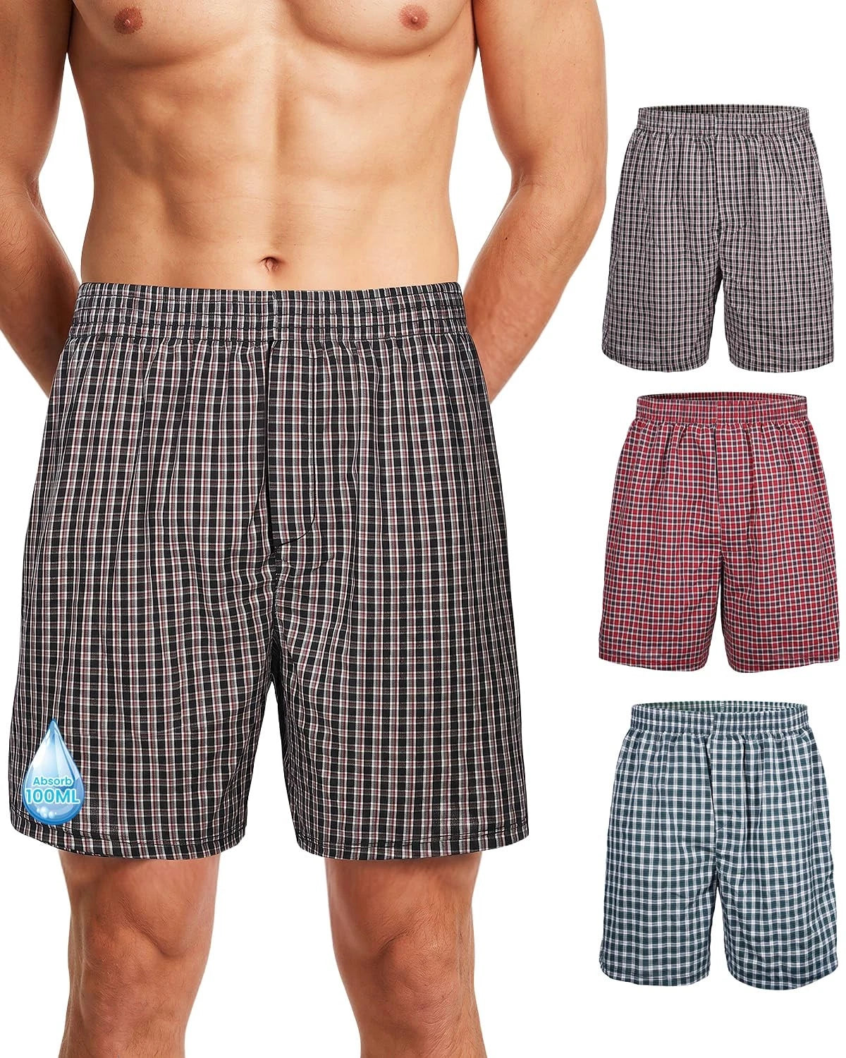 Incontinence Underwear for Men - Washable Leak Proof Boxer Briefs
