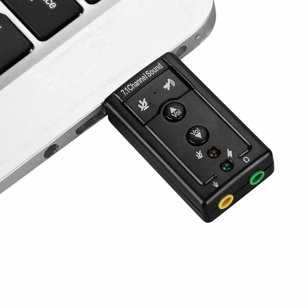 2X USB 2.0 External 7.1 Channel 3D Audio Sound Card Mic Adapter