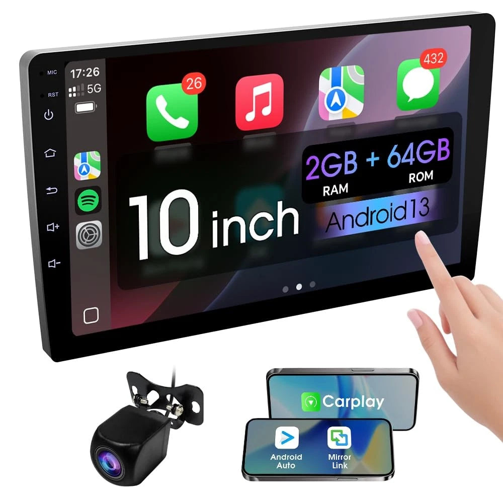 10.1 Inch Double Din Car Screen for Universal Vehicles (2010–2023)