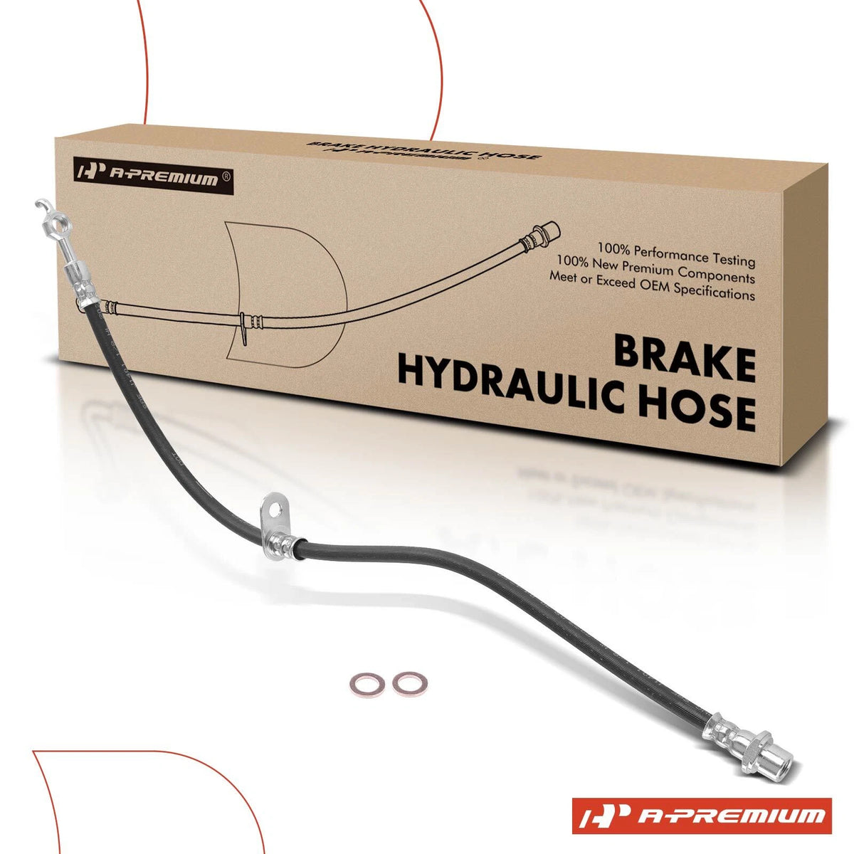 Front Left Brake Hydraulic Hose for Toyota Matrix Pontiac Vibe (2003–2008) 2204281