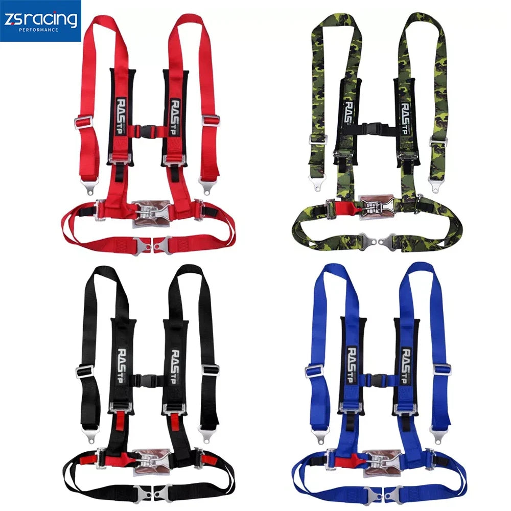 2" 4 Point Camlock Quick Release Belt Harness for Universal Racing Car