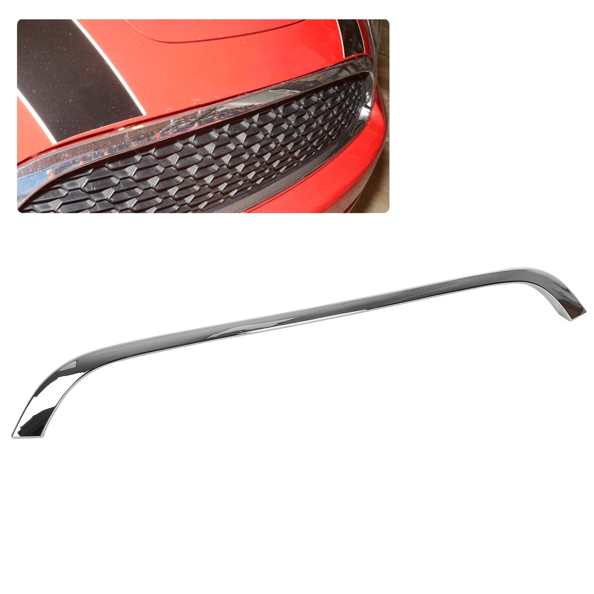 Chrome Grille Hood Molding Trim for Mini Cooper R55 R56 R58 R59 (2007–2015)