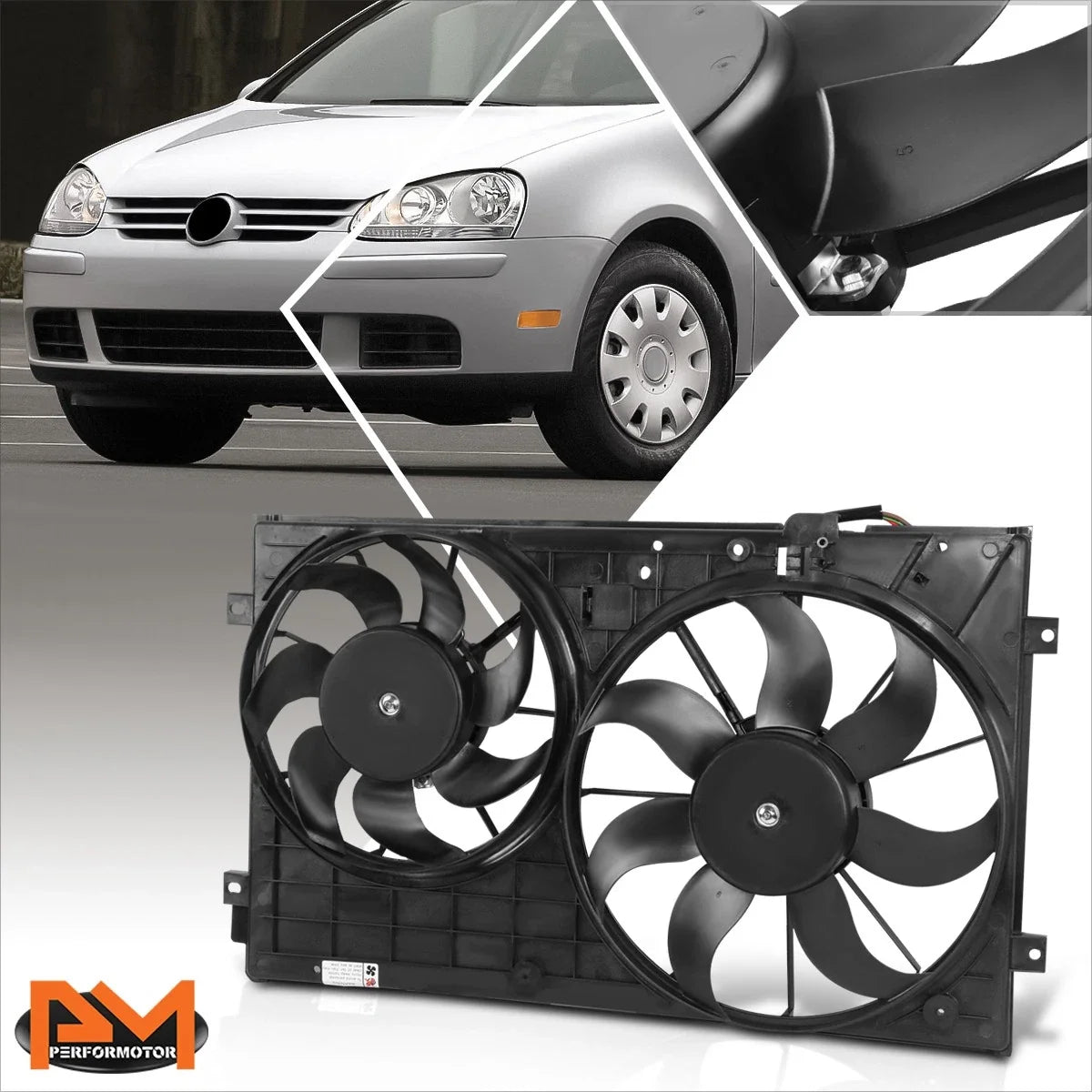Electric Radiator Cooling Fan Assembly for VW Rabbit L5 2.5L (2006–2009)