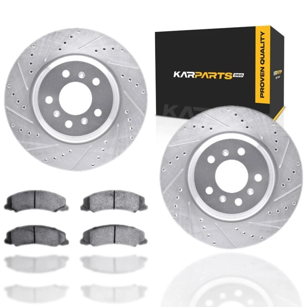 Rotor Set for Chevy Impala Limited (2014–2016) ALX-PAU-DF-7512-46013-CLA2, Drilled and Slotted