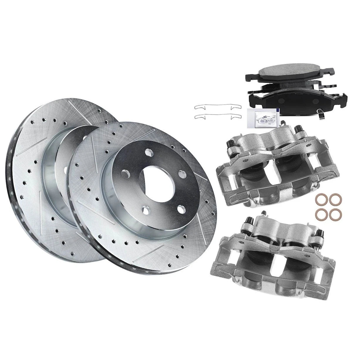 2X Brake Kit with Calipers for Jeep Grand Cherokee (1999–2002) 18103297, S5118, 5118