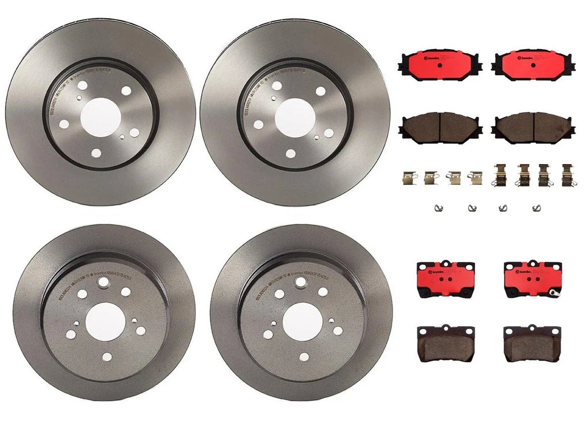 Brembo Front & Rear Brake Kit Disc Rotors Ceramic Pads for Lexus IS250 (2006–2008)