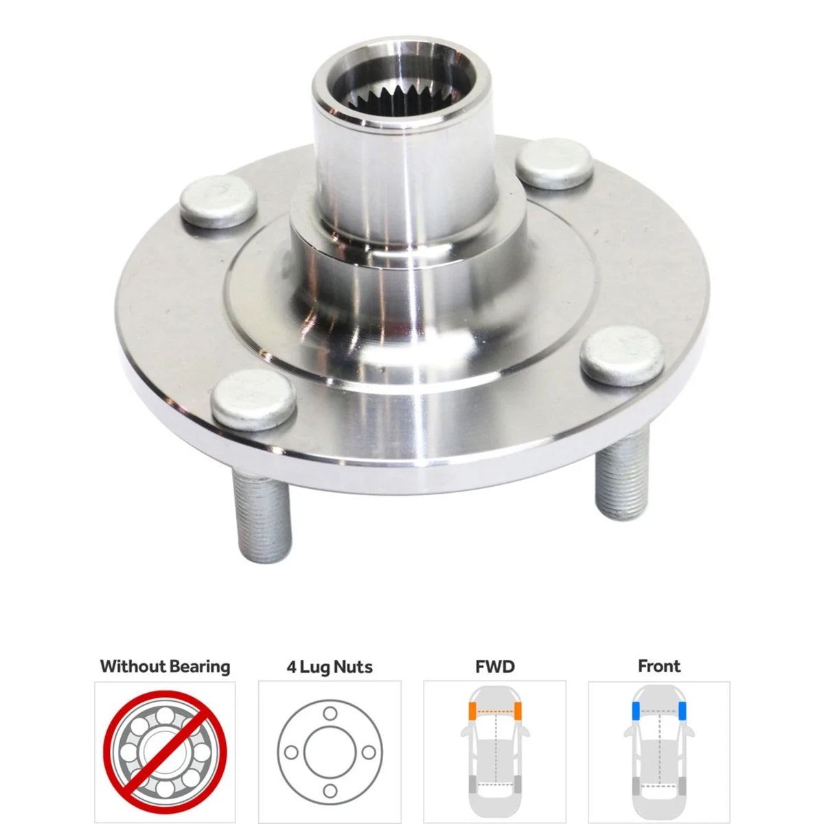 Set of 2 Wheel Hubs for Nissan Sentra (2002–2006)