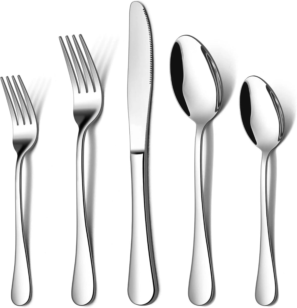 20 Piece Stainless Steel Flatware Set for Service for 4