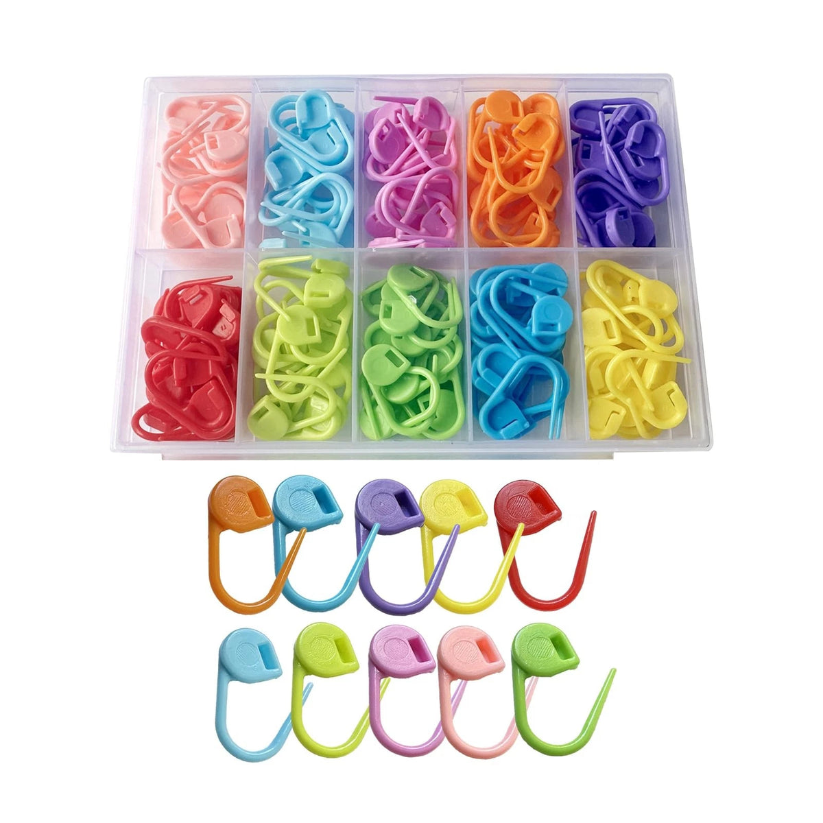 150 Pieces Knitting Crochet Locking Stitch Markers Multicolor