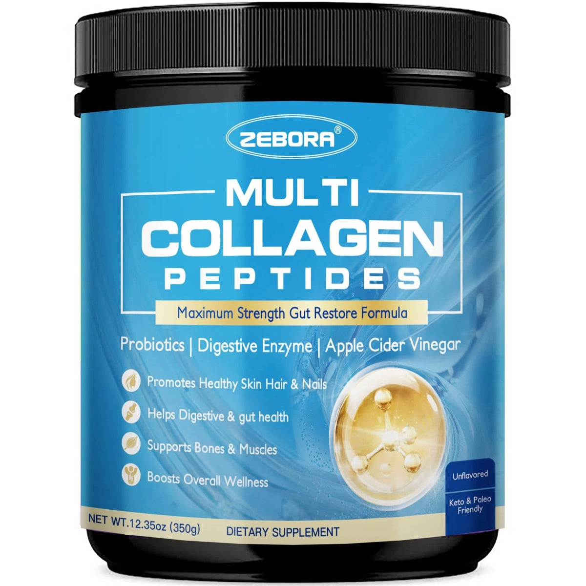 Multi Collagen Peptides Powder 12.35 Ounce (Pack of 1)