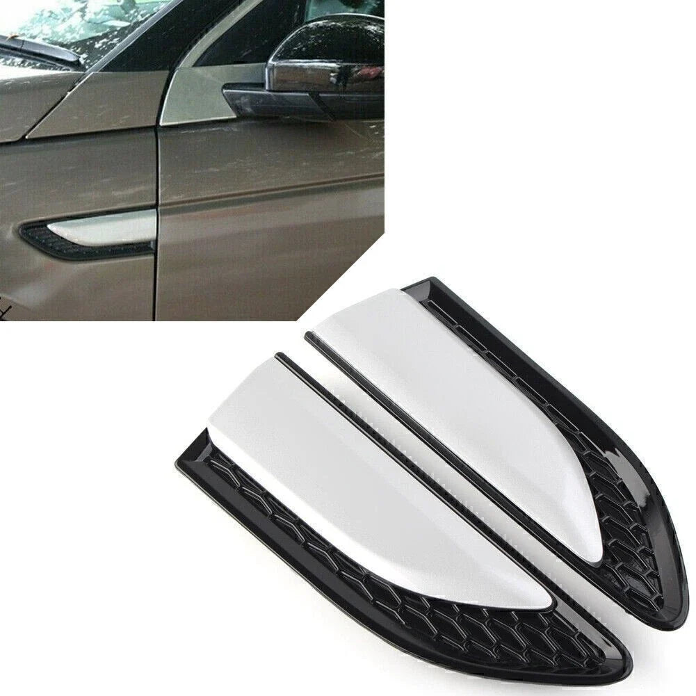 2X Fender Vent Grille Louver for Land Rover Discovery Sport (2015–2021) Silver