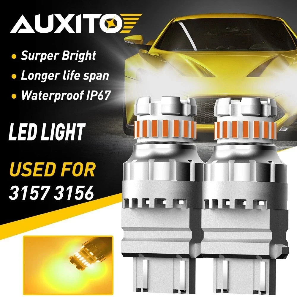2X Amber 3157 LED Turn Signal Light Bulb for Chevrolet Silverado (1999–2007)