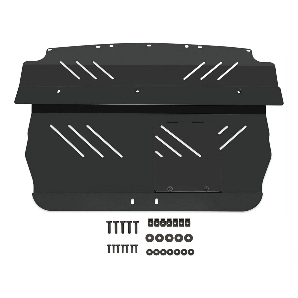Black Aluminum Engine Splash Shield Skid Plate for Subaru WRX STI (2004–2007)