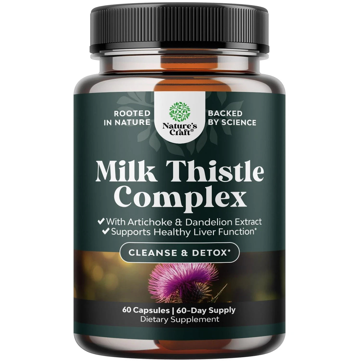 Milk Thistle Supplement for Cleanse 60 Count (Pack of 1)