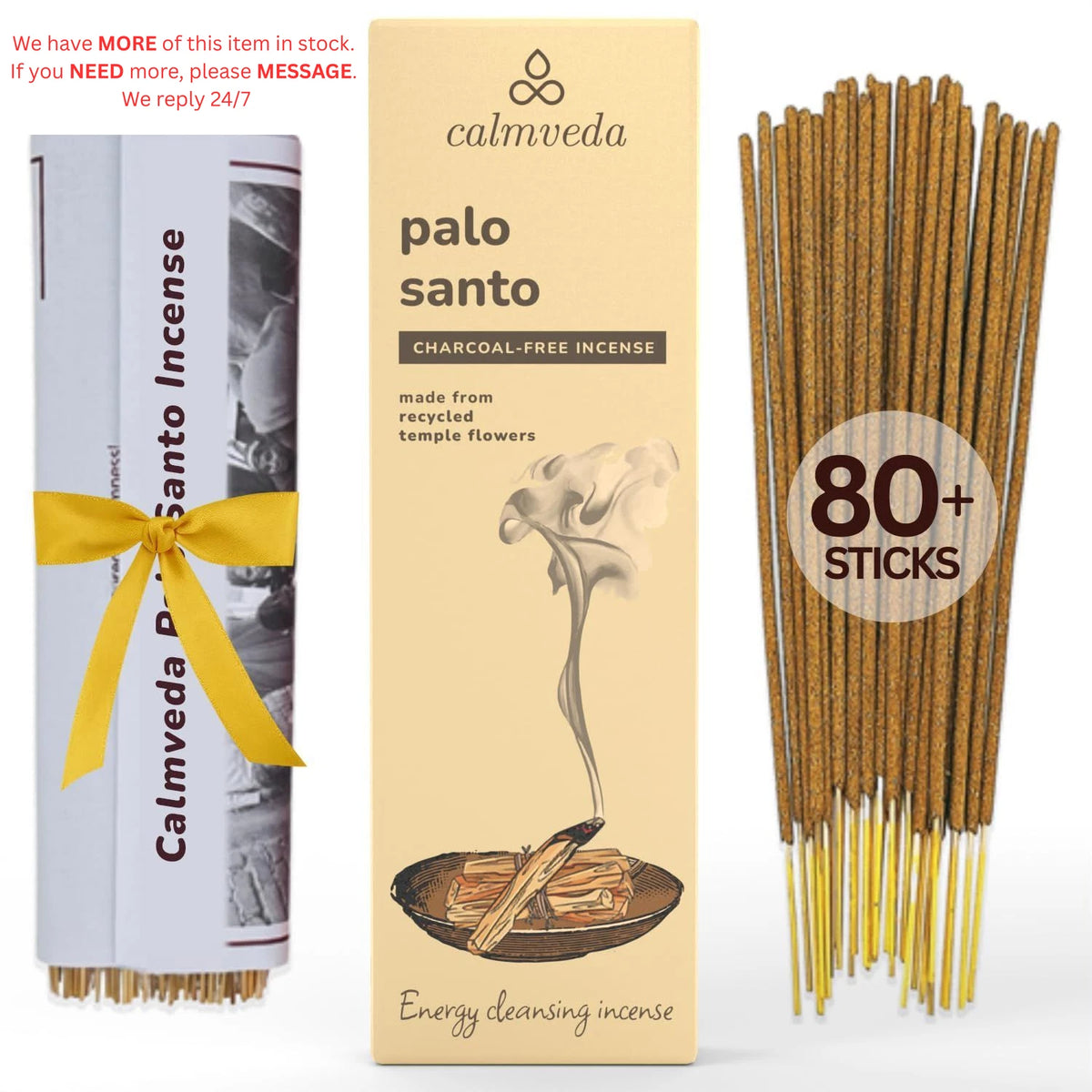 Holy Palo Santo Incense Sticks - Charcoal Free Father's Day Gift