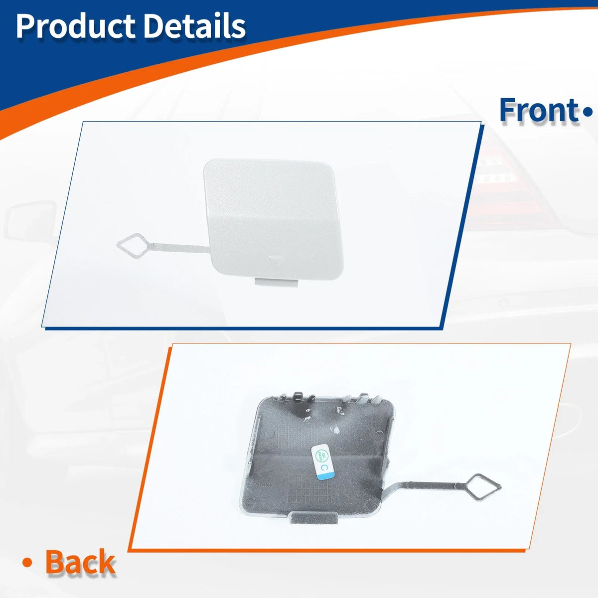 Tow Hook Cover for BMW 1 Series (2012–2019) No. 51117292947 Mineral White