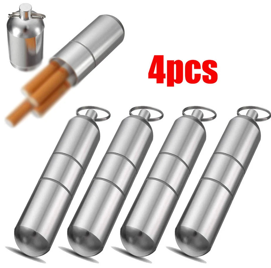 Set of 4 Aluminum Cigarette Case Box Holders Splash Proof Anti-Collision