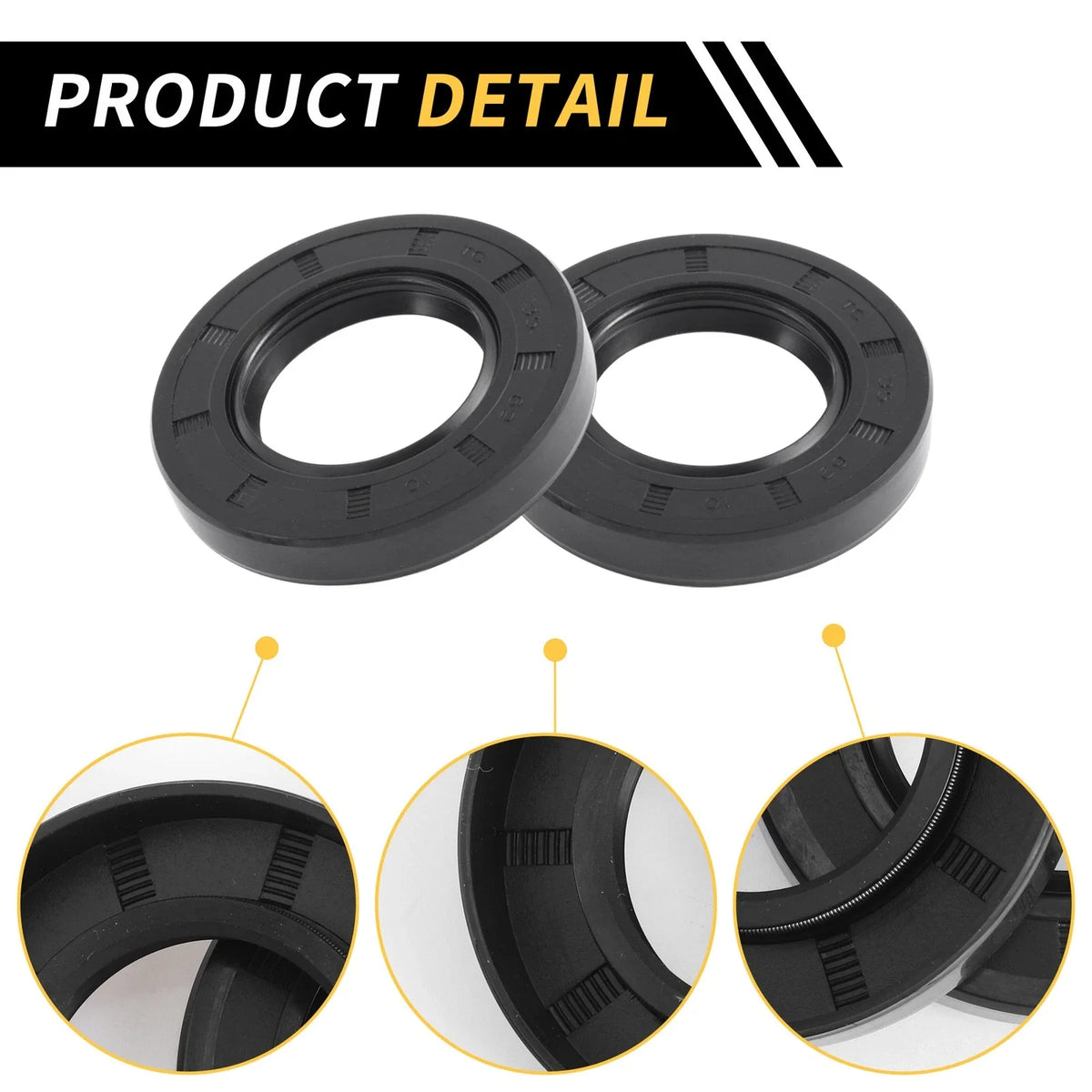 Set of 5 Oil Seal Rotary Shaft Seal NBR Rubber 35x62x10mm