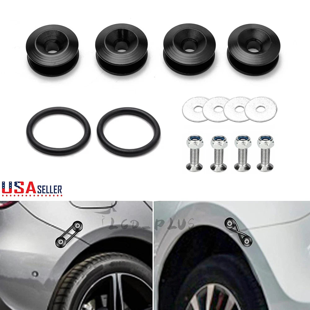 2X Aluminum Quick Release Fasteners for Car Trunk Fender Hatch Lids