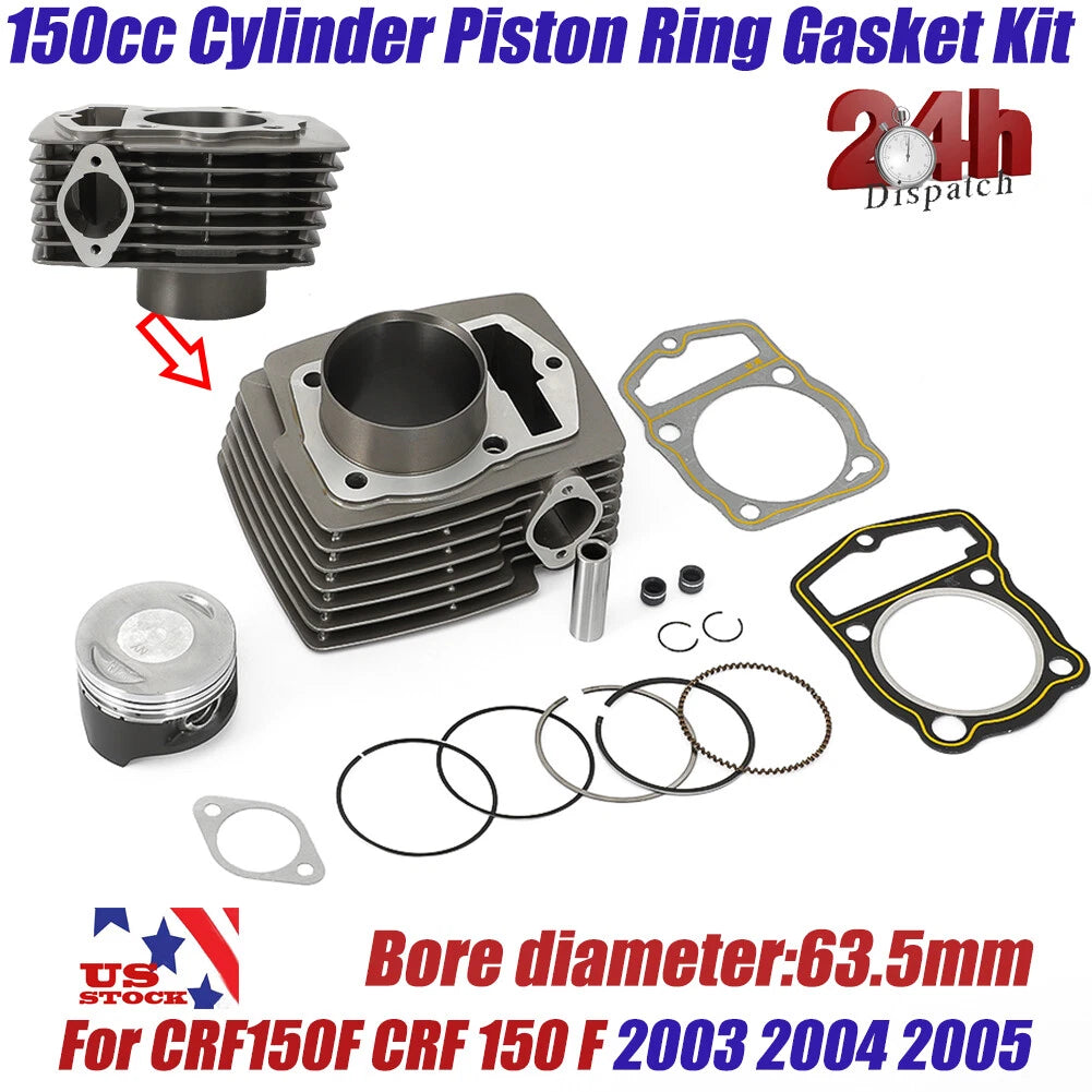 Big Bore Cylinder Piston Ring Gasket Seal Kit for Honda CRF150F (2003–2005)