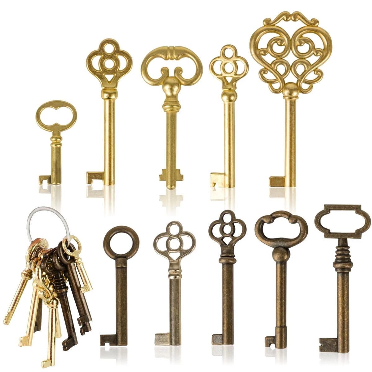 10PCS Skeleton Key Set for Antique Furniture (Universal)