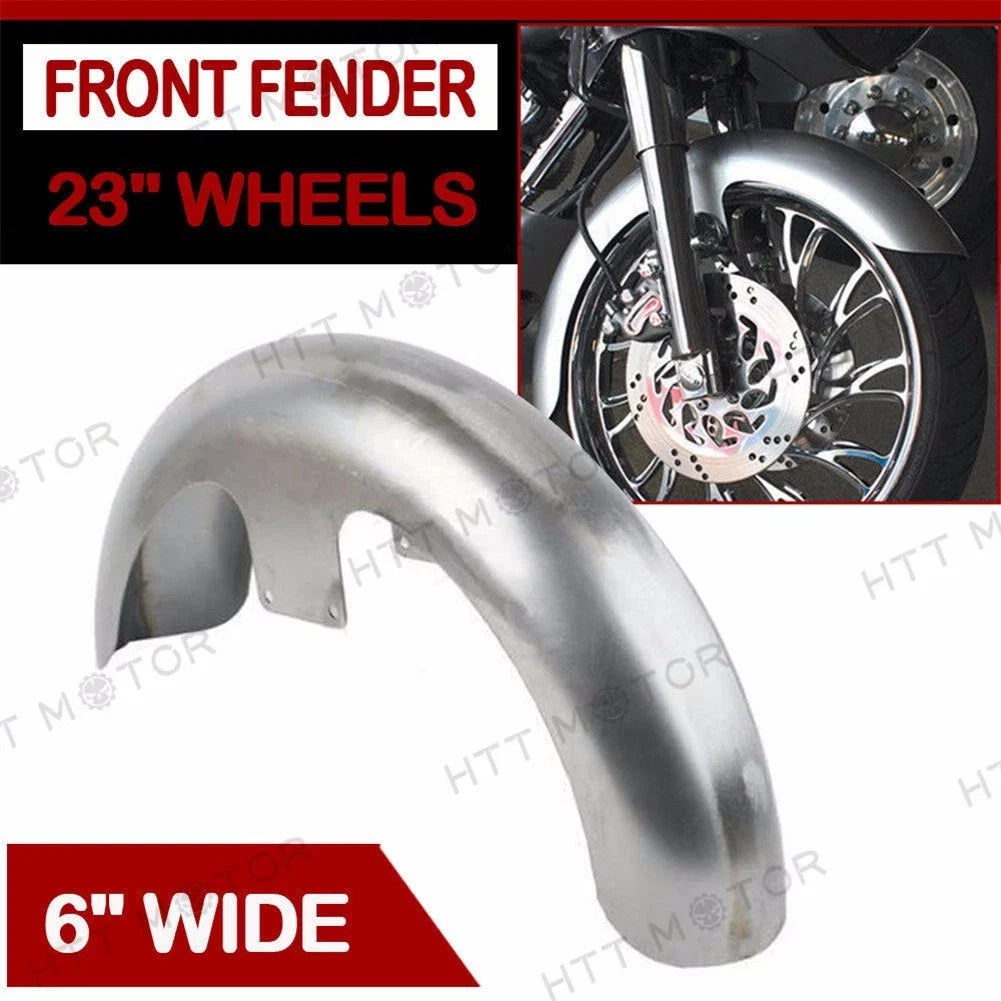 6" Wide Front Fender for Harley Touring FLH (1997–2013) 23" Wheel 120-130 Tires