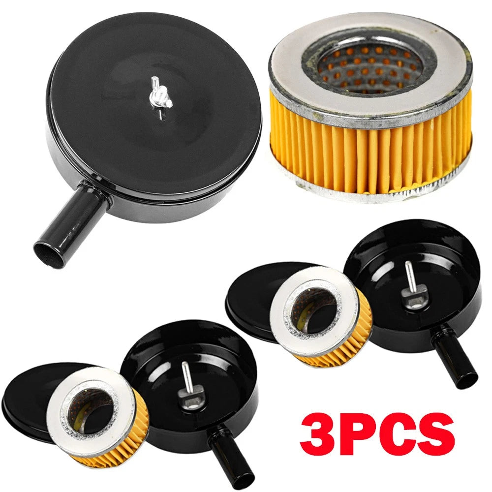 3Pc Air Compressor Intake Filter Silencer for NPT 3/4" Metal Housing