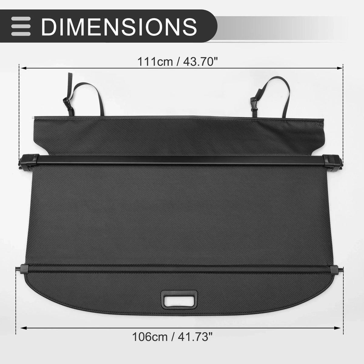 Retractable Cargo Cover for Honda HR-V (2016–2023) Black Carbon Fiber