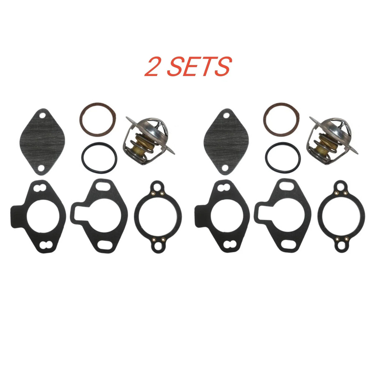 2 Pack Thermostat Kit for Mercruiser 350 454 502 MAG ALPHA BRAVO (807252T4)