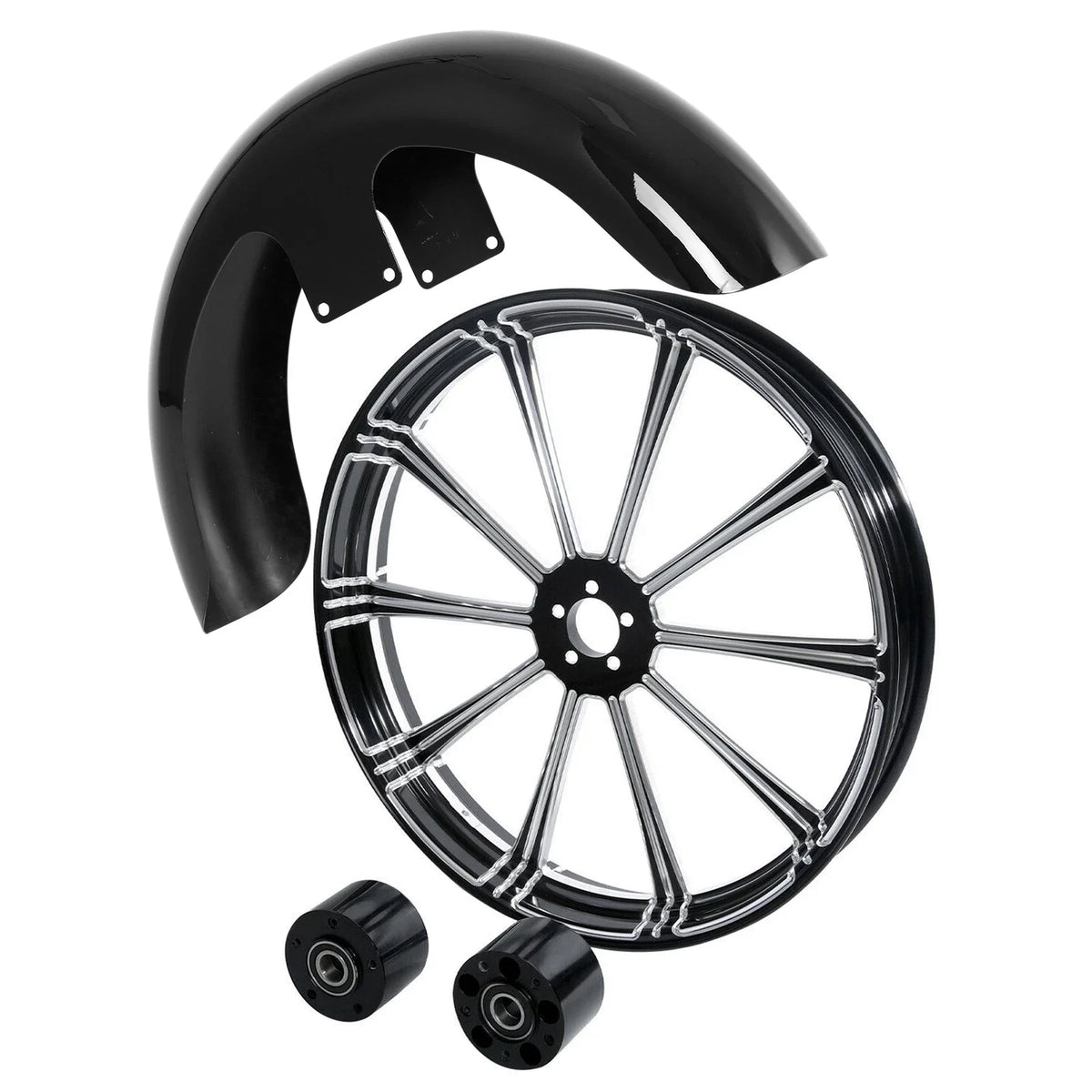 21" Front Fender & Wheel Rim Hub Disc for Harley Touring (2008–2013)