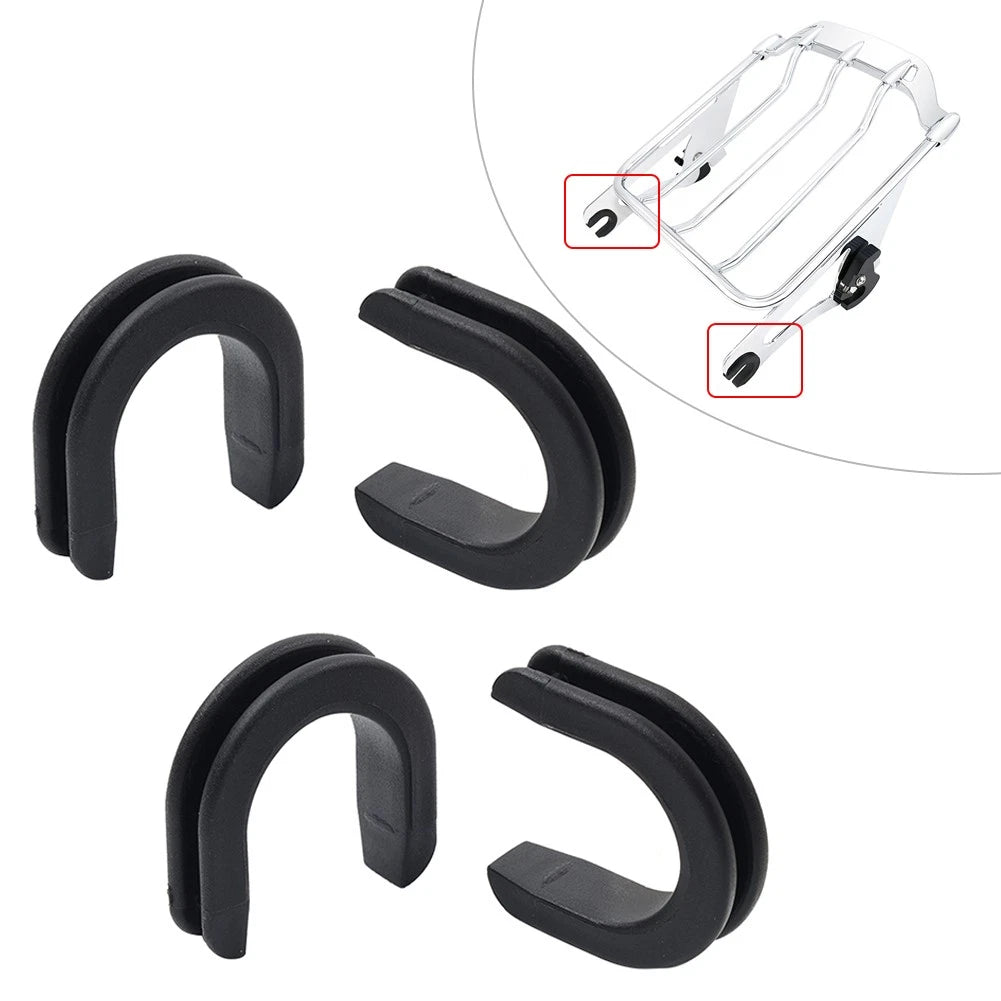 2 Pair Sissy Bar Luggage Rack Side Mounting Grommet for Harley
