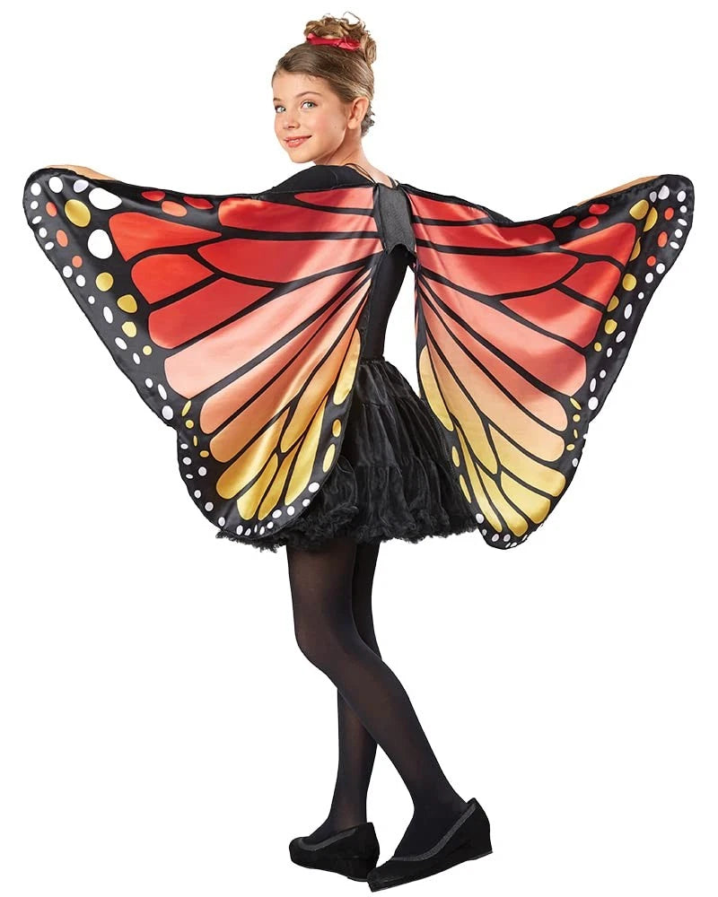 Monarch Butterfly Cape Wings for Kids - One Size