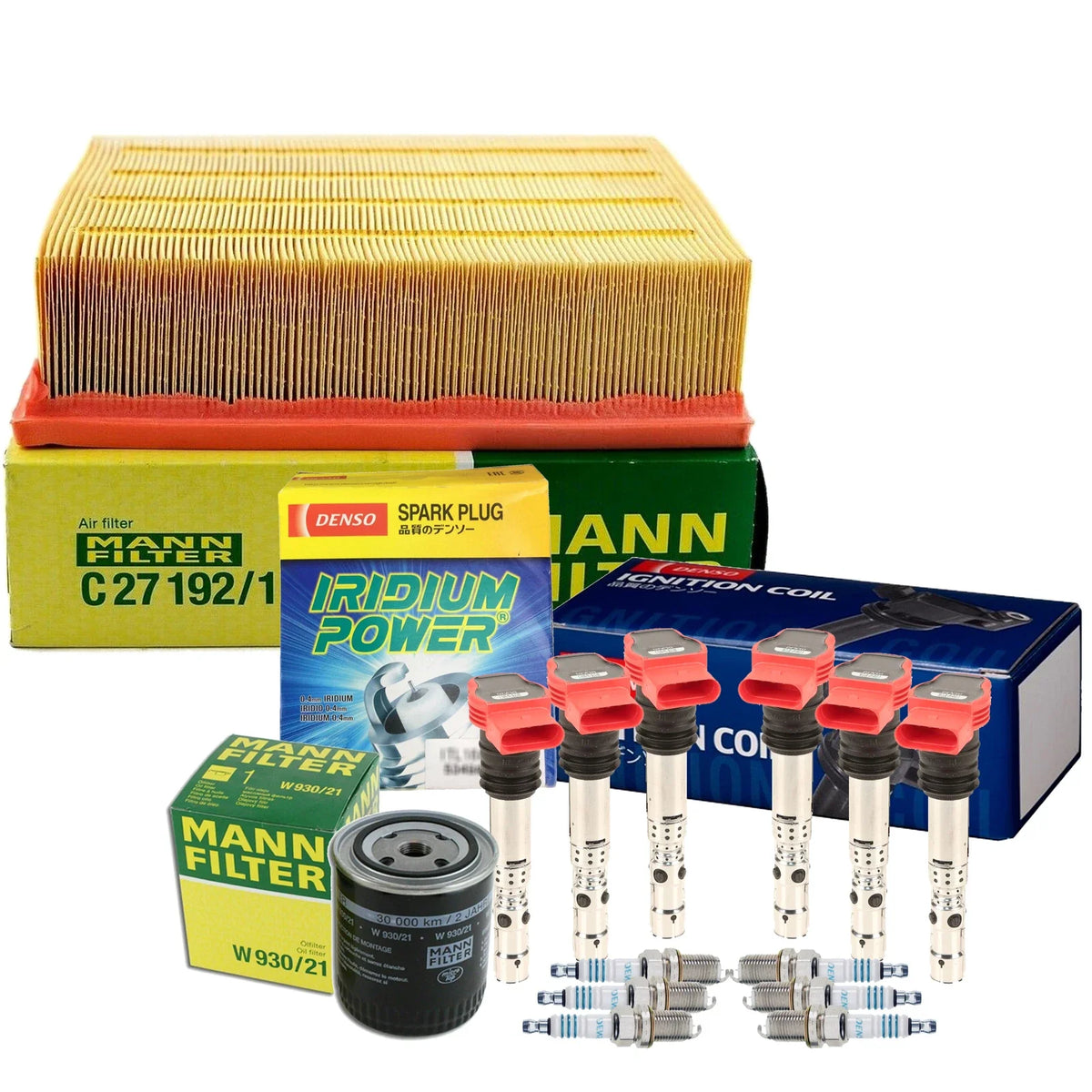 Set of 6 Iridium Power Spark Plugs for Audi AVK BGN