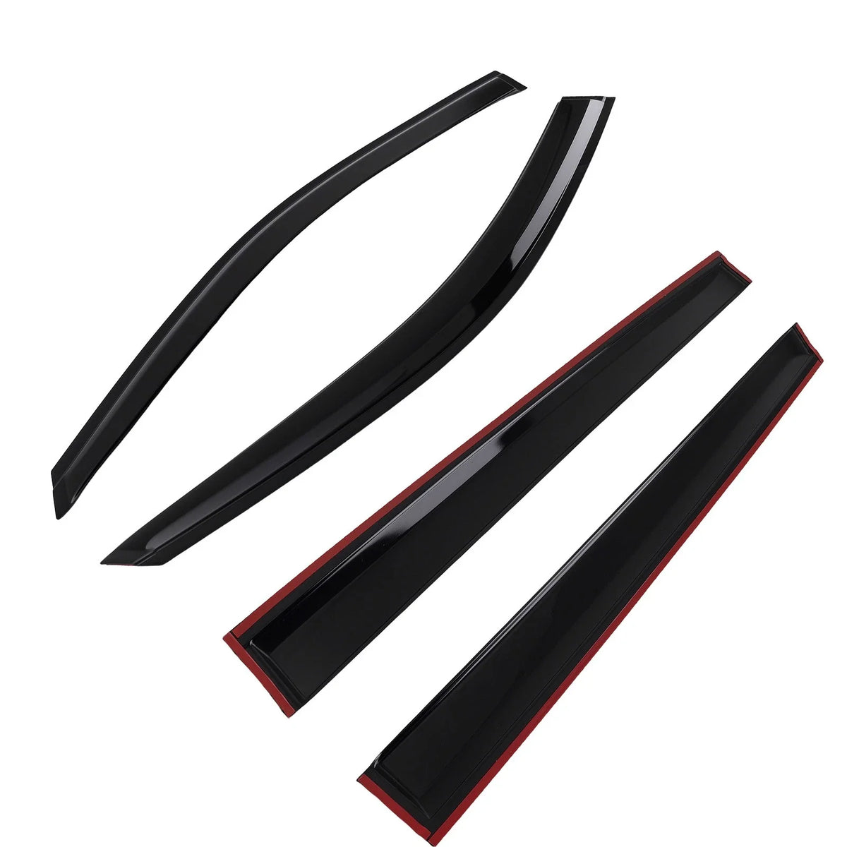 Window Visors Rain Guards for Toyota Highlander (2014–2019) Black Outside Mount