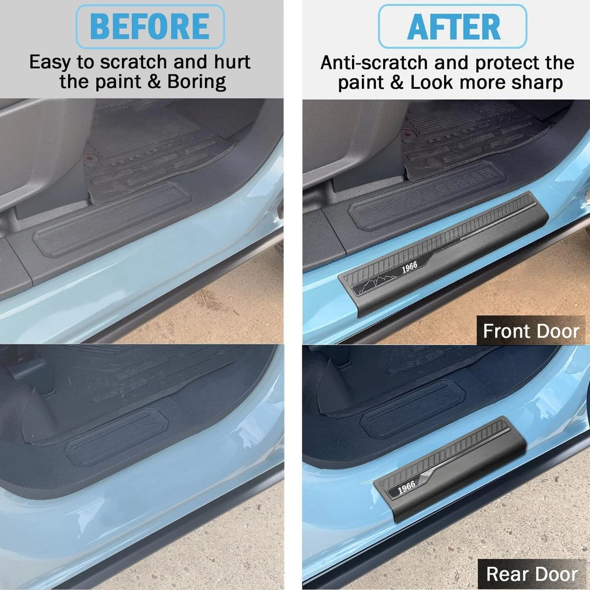 Set of 4 Door Sill Guards for Ford Bronco 4 Door (2021–Present)