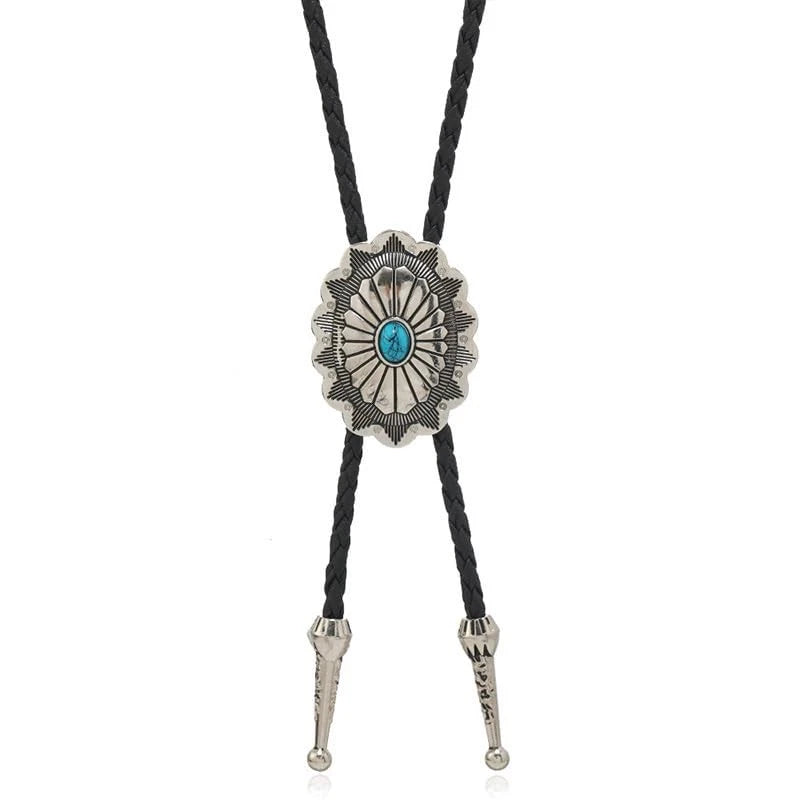 Vintage Turquoise Bolo Tie for Men Women